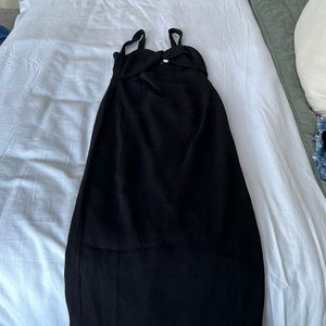 Black Cutout Midi Dress